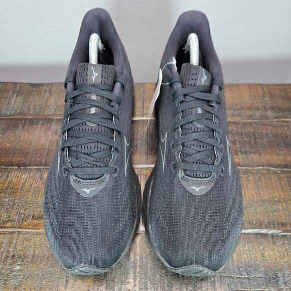 NEW Mizuno Wave Rider 28 Mens Size 9.5 Gym Running Shoes Sneakers Black - Picture 2 of 11